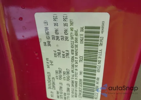 2007 Dodge Ram 1500 St из США, поврежденный, VIN 1D7HA18K37J630200